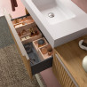 Meuble de salle de bain BIBA 900 1 tiroir CHÊNE AFRICAIN 897 x 405 x 450 mm - SALGAR 102962 