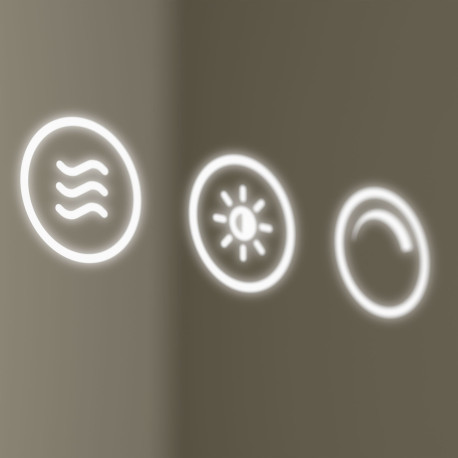 Miroir Kori Line 600 Avec Éclairage Led Avec Capteur Ip44 600 X 600 Mm - SALGAR 113755 