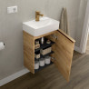 Meuble Salle De Bain Aida 440 1 Porte Avec Frein Chêne Africain 440 X 263 X 620 Mm - SALGAR 114647 