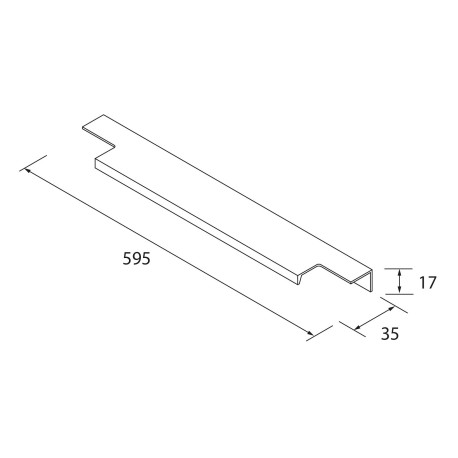 Poignée Lina 600 Doré - SALGAR 102302 