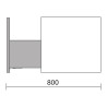 Meuble de salle de bain BIBA 900 1 tiroir CHÊNE AFRICAIN 897 x 405 x 450 mm - SALGAR 102962 