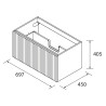Meuble de salle de bain BIBA 700 1 tiroir NIGHT BLUE 697 x 405 x 450 mm - SALGAR 102975 