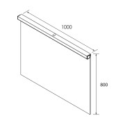 Miroir Et Luminaire Optimus 100 - SALGAR 106049 