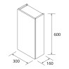 Module De Salle De Bain Infinity 30X60 1 Porte Black Satin - SALGAR 112573 
