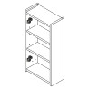 Module De Salle De Bain Infinity 30X60 1 Porte Black Satin - SALGAR 112573 