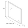 Miroir Kori Line 600 Avec Éclairage Led Avec Capteur Ip44 600 X 600 Mm - SALGAR 113755 