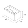 Meuble Salle De Bain Mara 800 1 Tiroir Avec Frein Noyer Americain 797 X 405 X 452 Mm - SALGAR 113997 