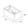 Meuble Salle De Bain Mara 1000 1 Tiroir Avec Frein Eucalyptus Océanie 997 X 405 X 452 Mm - SALGAR 114001 