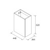 Meuble Salle De Bain Aida 440 1 Porte Avec Frein Chêne Africain 440 X 263 X 620 Mm - SALGAR 114647 