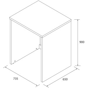 Couvre-Lave-Linge Chêne Africain - SALGAR 114806 