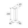 Jeu 2 Pieds Noir Hauteur 230 Mm - SALGAR 97160 