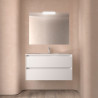 Ensemble Salle De Bains Noja 100 2 Tiroirs White Satin - SALGAR 106161