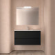 Ensemble Salle De Bains Noja 100 2 Tiroirs Black Satin - SALGAR 106162