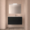 Ensemble Salle De Bains Noja 100 2 Tiroirs Black Satin - SALGAR 106162