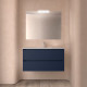 Ensemble Salle De Bains Noja 100 2 Tiroirs Blue Satin - SALGAR 106163