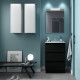 Ensemble Salle De Bains Noja 60 3 Tiroirs Black Satin - SALGAR 106243
