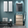 Ensemble Salle De Bains Noja 60 3 Tiroirs Chêne Naturel - SALGAR 106247