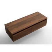 Ensemble Salle De Bains Coquette Domus 120 2 Tiroirs Noyer Maya - SALGAR 113921 