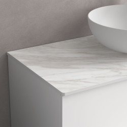 Plan De Toilette Sans Usinage Mármol Blanc 1400 X 12 X 460 Mm - SALGAR 113975 