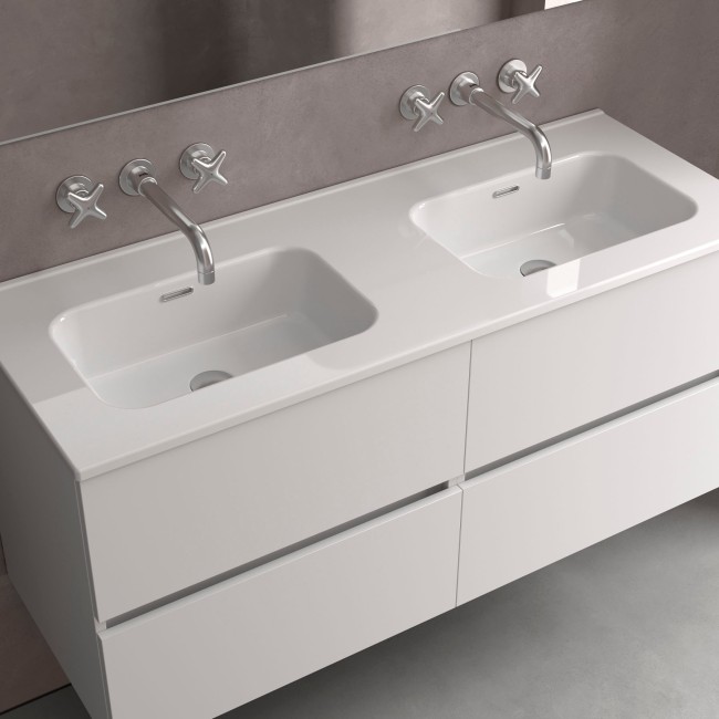 Lavabo Constanza 1210 Sans Siphon Et Bonde Clic-Clac Blanc Brillant 1210 X 20 X 460 Mm - SALGAR 114560 