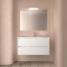 Ensemble Salle De Bains Noja 100 2 Tiroirs White Gloss - SALGAR 106160 