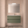 Ensemble Salle De Bains Noja 100 2 Tiroirs Green Satin - SALGAR 106164 