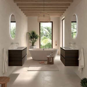 Meuble Salle De Bain Mara 800 2 Tiroirs Avec Frein Eucalyptus Océanie 797 X 540 X 452 Mm - SALGAR 114007 