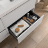 Meuble salle de bains et plan de vasque 100cm 2 tiroirs White Satin NOJA - SALGAR 106161