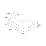 Plan De Toilette Domus 600 Chêne Naturel H105 - SALGAR 113882 