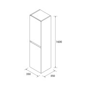 Colonne Mara 2 Portes Chêne Européen 350 X 1600 X 350 Mm - SALGAR 114015 