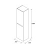 Colonne Mara 2 Portes Eucalyptus Océanie 350 X 1600 X 350 Mm - SALGAR 114017 