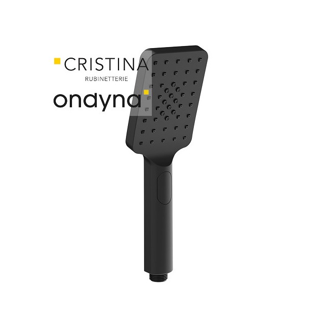 Douchette square 3 fonctions blackmat - CRISTINA ONDYNA SQ70213 