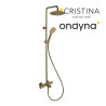Colonne bain douche theta pomme sandwich 25 or rose brosse - CRISTINA ONDYNA TE18034P 
