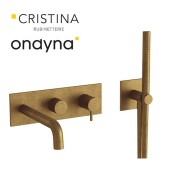 Façade triverde bain douche mural 2 sorties vx bronze mat - CRISTINA ONDYNA TV10293 