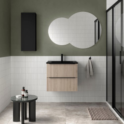 Meuble Salle De Bain Biba 600 2 Tiroirs Natural 598 X 540 X 450 Mm - SALGAR 113819 