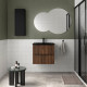 Meuble Salle De Bain Biba 600 2 Tiroirs Noyer Maya 598 X 540 X 450 Mm - SALGAR 113822