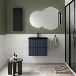Meuble Salle De Bain Biba 600 2 Tiroirs Night Blue 598 X 540 X 450 Mm - SALGAR 113825 