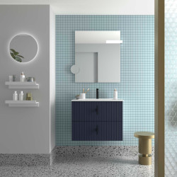 Meuble Salle De Bain Biba 700 2 Tiroirs Night Blue 698 X 540 X 450 Mm - SALGAR 113836 