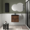 Meuble Salle De Bain Biba 600 2 Tiroirs Noyer Maya 598 X 540 X 450 Mm - SALGAR 113822 