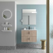 Meuble Salle De Bain Biba 700 2 Tiroirs Natural 698 X 540 X 450 Mm - SALGAR 113830 