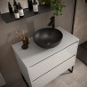 Ensemble Salle De Bains Noja 80 2 Tiroirs Blanc Brillant - SALGAR 105471 