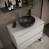 Ensemble Salle De Bains Noja 80 2 Tiroirs White Satin - SALGAR 105472 