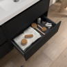 Ensemble Salle De Bains Noja 80 2 Tiroirs Black Satin - SALGAR 105473 