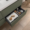 Ensemble Salle De Bains Noja 80 2 Tiroirs Green Satin - SALGAR 105475 