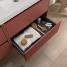 Ensemble Salle De Bains Noja 80 2 Tiroirs Red Satin - SALGAR 105476 