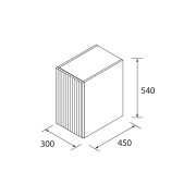 Coquette Biba 300 1 Porte Avec Frein Chêne Africain 300 X 540 X 450 Mm - SALGAR 113816 