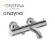 Bain douche thermostatique metal brosse - CRISTINA ONDYNA TV15777
