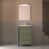 Ensemble Salle De Bains Attila 60 3 Tiroirs Green Satin - SALGAR 105207