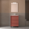 Ensemble Salle De Bains Attila 60 3 Tiroirs Red Satin - SALGAR 105208