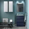 Meuble salle de bains et plan de vasque 60cm 3 tiroirs Blue Satin NOJA - SALGAR 106244